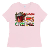 Bubblegum Pink afamilytloveschristmas Ladies Tee - CowhideDigitalArt