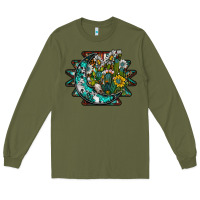 Army Green aztec moon Long Sleeve Tee - SublimationCraftShop