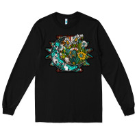 Black aztec moon Long Sleeve Tee - SublimationCraftShop