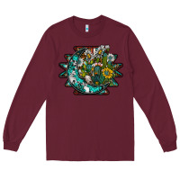 Burgundy aztec moon Long Sleeve Tee - SublimationCraftShop