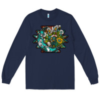 Navy aztec moon Long Sleeve Tee - SublimationCraftShop