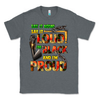 Charcoal Heather Say it now! say it loud! i'm black and i'm proud Classic Tee - FaDigitalArtStudio