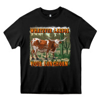 Black whatever lassos your longhorn Heavy Core Tee - RanaPortraitStore
