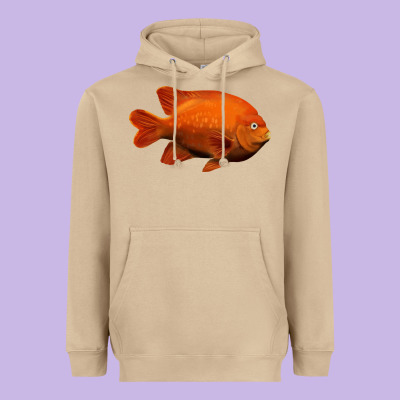 California Garibaldi Fish Heavyweight Hoodie Designed By Ranaportraitstore
