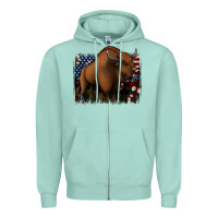Seafoam American Bison Zipper Hoodie - Jasminsmagicworld