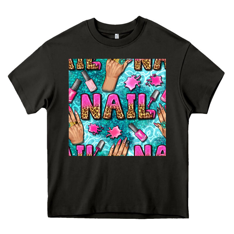 Nail Art Hands And Polish With Turquoise Leopard And Glitter Seamless  Heavy Core Tee by BundleAndBundleShop | Teevron