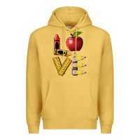 Antique Gold love teacher Premium Hoodie - BarkalooDesign