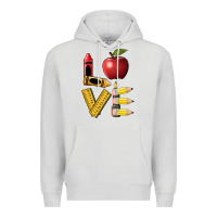 Dove Grey love teacher Premium Hoodie - BarkalooDesign
