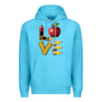 Ocean Blue love teacher Premium Hoodie - BarkalooDesign