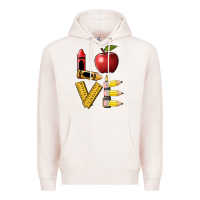 Pale Pink love teacher Premium Hoodie - BarkalooDesign