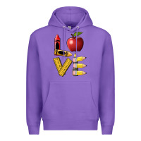 Purple love teacher Premium Hoodie - BarkalooDesign