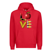 Red love teacher Premium Hoodie - BarkalooDesign