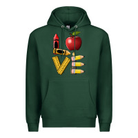 Sports Green love teacher Premium Hoodie - BarkalooDesign