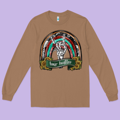 Hair Hurstler Copy Long Sleeve Tee Designed By Sublimationcraftshop