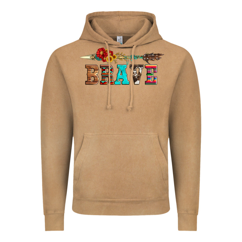 Brave And Aztec Wood Sunflower With Arrow Vintage Hoodie by Artiststas | Teevron