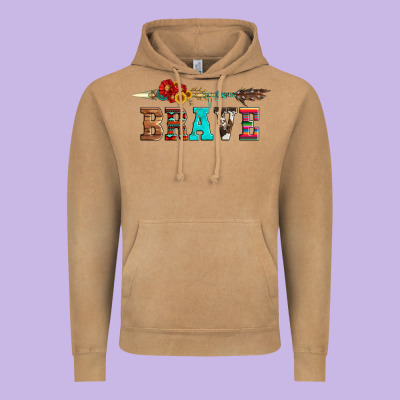Brave And Aztec Wood Sunflower With Arrow Vintage Hoodie Designed By Artiststas