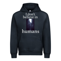 Navy I don't believe i̇n humans Urban Hoodie - Bettercallsaul