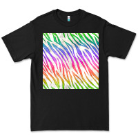 Black watercolor rainbow zebra seamless pattern Premium Tee - BundleAndBundleShop