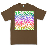 Cacao watercolor rainbow zebra seamless pattern Premium Tee - BundleAndBundleShop