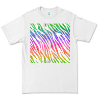 White watercolor rainbow zebra seamless pattern Premium Tee - BundleAndBundleShop