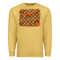Antique Gold autumn leafe backround Premium Sweatshirt - RanaPortraitStore