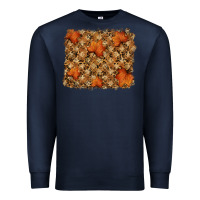 Navy autumn leafe backround Premium Sweatshirt - RanaPortraitStore