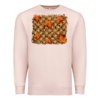 Pale Pink autumn leafe backround Premium Sweatshirt - RanaPortraitStore