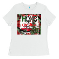 White christmas homecoming celebration Ladies Tee - CowhideDigitalArt