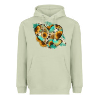 Matcha Leopard Sunflower Cowhide Glitter Heart Heavyweight Hoodie - RanaPortraitStore