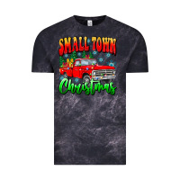 Cloud Black Small town Christmas Vintage Tee - CowhideDigitalArt