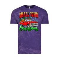 Cloud Purple Small town Christmas Vintage Tee - CowhideDigitalArt