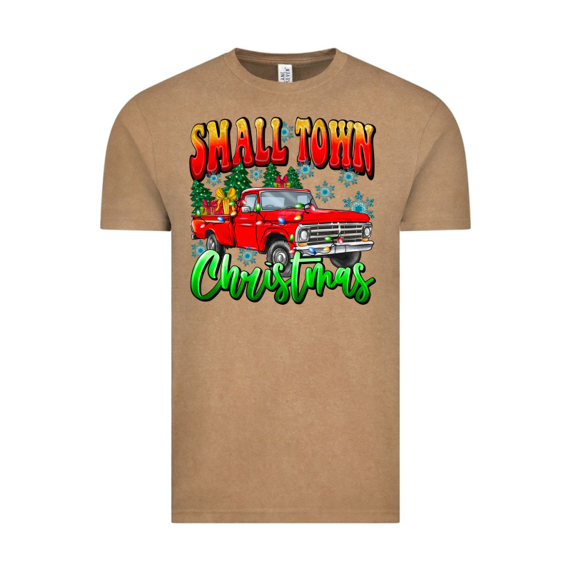 Small Town Christmas Vintage Tee by CowhideDigitalArt | Teevron