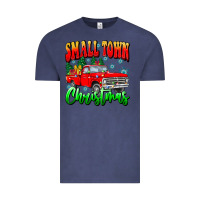 Vintage Denim Small town Christmas Vintage Tee - CowhideDigitalArt