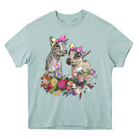 Arona floral baby goats Heavy Core Tee - RanaPortraitStore
