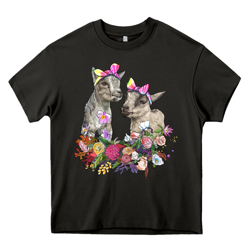 Floral Baby Goats Heavy Core Tee by RanaPortraitStore | Teevron