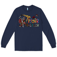 Navy hair hustler 2 Long Sleeve Tee - SublimationCraftShop