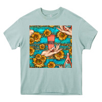 Arona hand cream nail polish remover and sunflowers with leopard and glitter Heavy Core Tee - BundleAndBundleShop