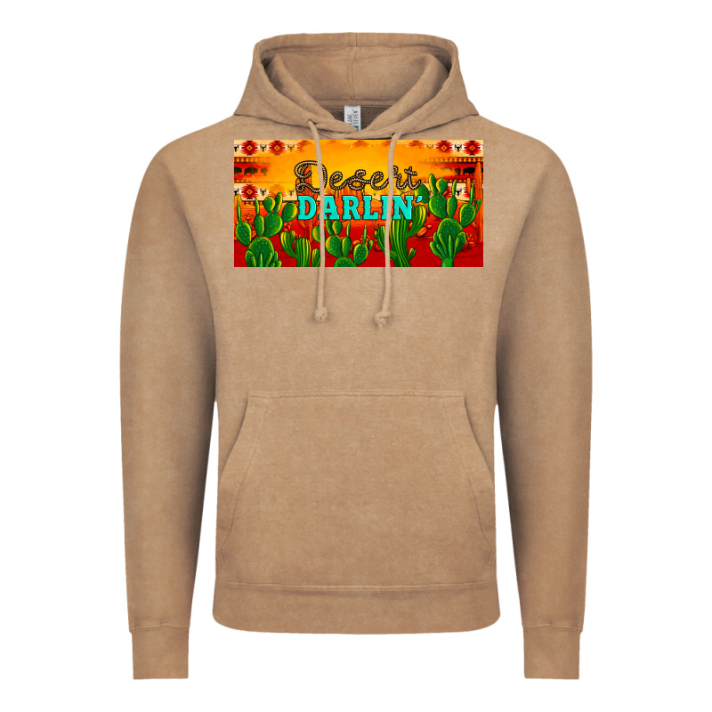 Desert Darlin' Aztec Desert Sunset License Plate Vintage Hoodie by Artiststas | Teevron