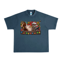 Midnight Navy festive farmyard gathering Urban Heavy Tee - CowhideDigitalArt