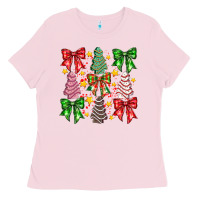 Bubblegum Pink festive holiday decor Ladies Tee - CowhideDigitalArt