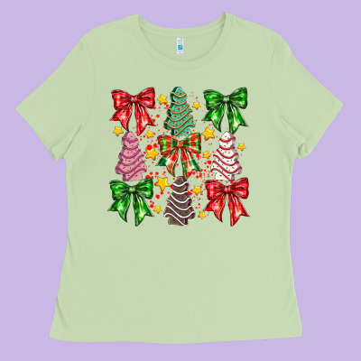 Festive Holiday Decor Ladies Tee Designed By Cowhidedigitalart