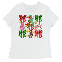 White festive holiday decor Ladies Tee - CowhideDigitalArt