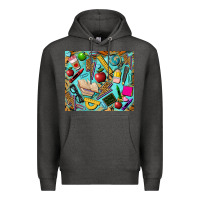Charcoal Heather teacher tumbler Premium Hoodie - BarkalooDesign