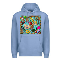 Colony Blue teacher tumbler Premium Hoodie - BarkalooDesign