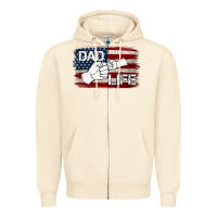 Sandshell Dad Life with American Flag Zipper Hoodie - Jasminsmagicworld