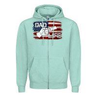 Seafoam Dad Life with American Flag Zipper Hoodie - Jasminsmagicworld