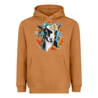 Meerkat Daisy Goat With Background Heavyweight Hoodie - RanaPortraitStore