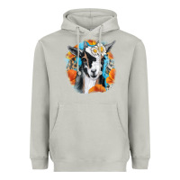 Moon Dust Daisy Goat With Background Heavyweight Hoodie - RanaPortraitStore