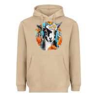 Mushroom Daisy Goat With Background Heavyweight Hoodie - RanaPortraitStore