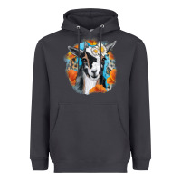 Smoke Daisy Goat With Background Heavyweight Hoodie - RanaPortraitStore